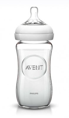 Пляшечка Natural 2.0 скляна для годування Philips Avent, 240 мл SCF053-17 25943 фото