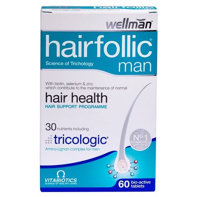 Хеафолік для чоловіків таблетки №60шт HairFollic man 42817 фото