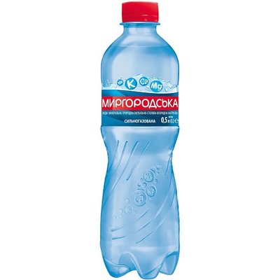Миргородська мінеральна вода сильний газ 0,5 л 12002 фото