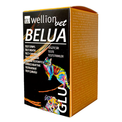 Тест смужки Wellion Vet Belua для вимірювання глюкози №10шт для тварин 42409 фото