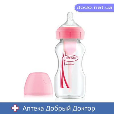 Антиколікова пляшечка для годування з широкою шийкою Options+, 270 мл, колір рожевий, 1 шт в упаковц 36662 фото