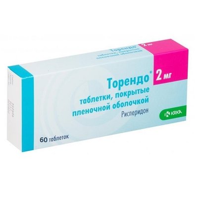 Торендо 2 мг таблетки №60 шт Рисперидон 37674 фото
