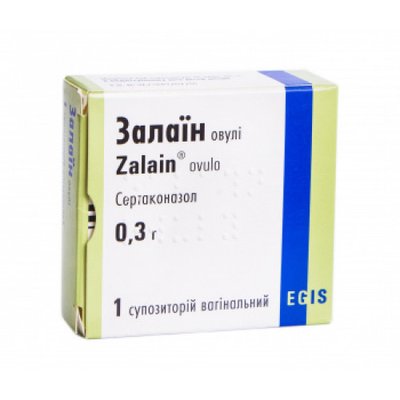 Залаїн овулі 300 мг вагінальні супозиторії №1 Сертаконазол 6516 фото