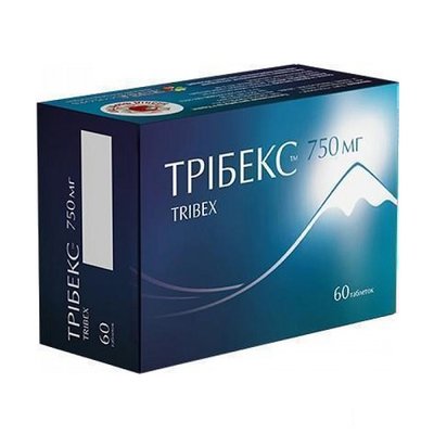 Трібекс 750 мг таблетки №60 шт 27887 фото