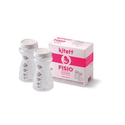 Пляшка для збирання та зберігання грудного молока FISIO BIB Kitett 2 шт по 100 мл 39042 фото